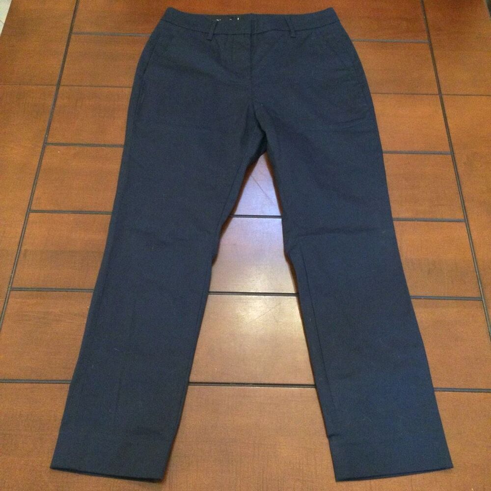 Wildfang the essential slim crop pant navy trouser size 6